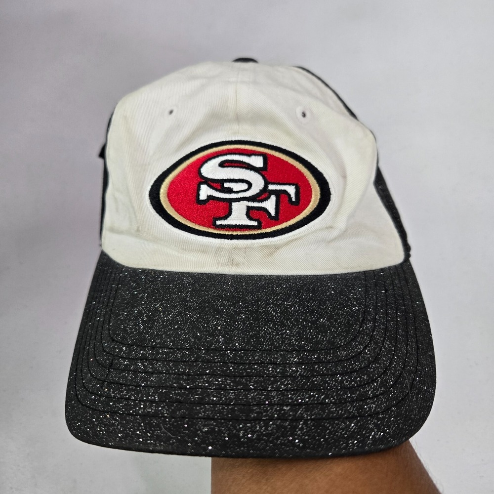San Francisco‎ 49ers Women Hat One Size Black Colorblock Cap Glitter Logo NFL